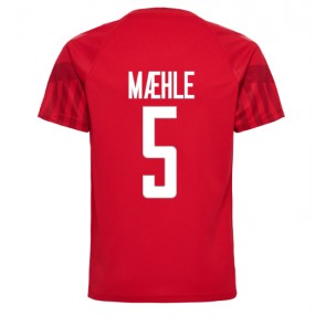 Maillot de foot Danemark Joakim Maehle #5 Domicile Monde 2022 Manches Courte